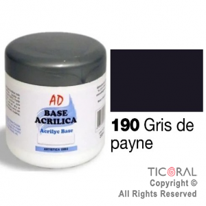 BASE ACRILICA AD 196 GRIS PAYNE 200ML X 3 UNIDADES